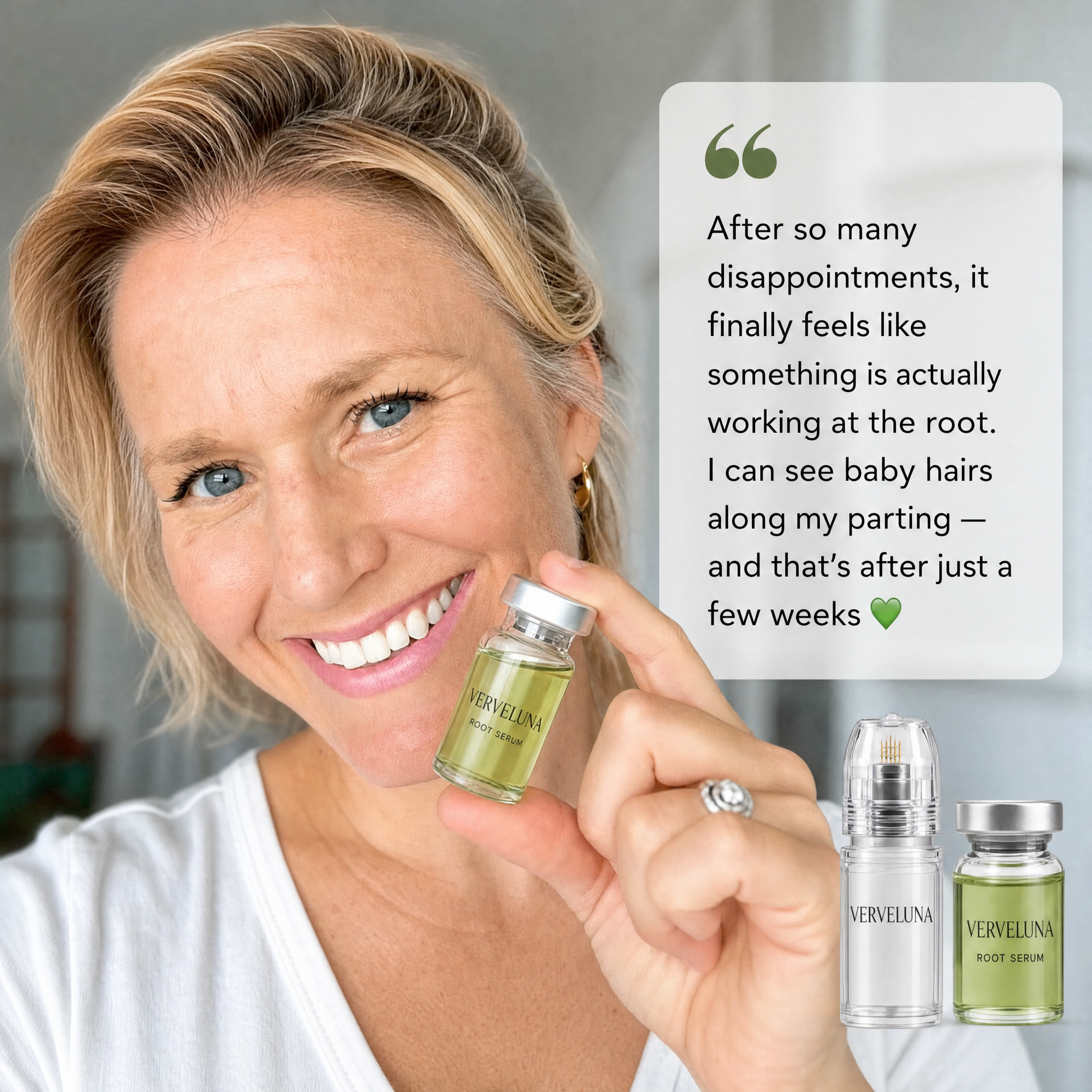 Verveluna ™ Hair Regrowth 2.0 Adenosine & Copper Peptide Micro-Infusion System